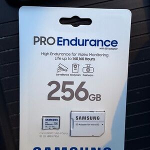 Samsung PRO Endurance 256GB MicroSD Card with Adapter